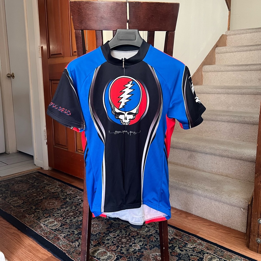 Grateful Dead Men's Jersey - Blue, Black, and Red